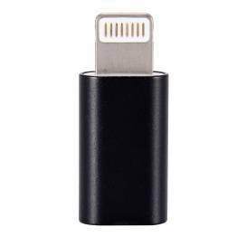 MicroUSB for Lightning connector in black
