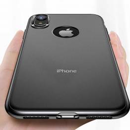  Totu thin silicone cover for iPhone Xs Max in Black/Transparent