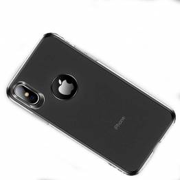 Totu thin silicone cover for iPhone Xs Max in Black/Transparent