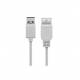 USB 1m extension cable in white