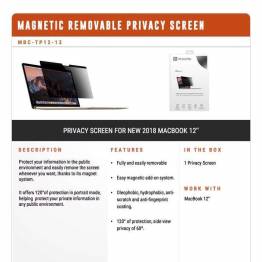  Privacy filter glass for MacBook 12" 2015 onwards from XtremeMac