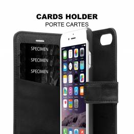  ITSKINS Book cover and back cover in one for iPhone 6/6S/7/8 Black