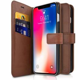  ITSKINS Book cover for iPhone X/Xs. Brown