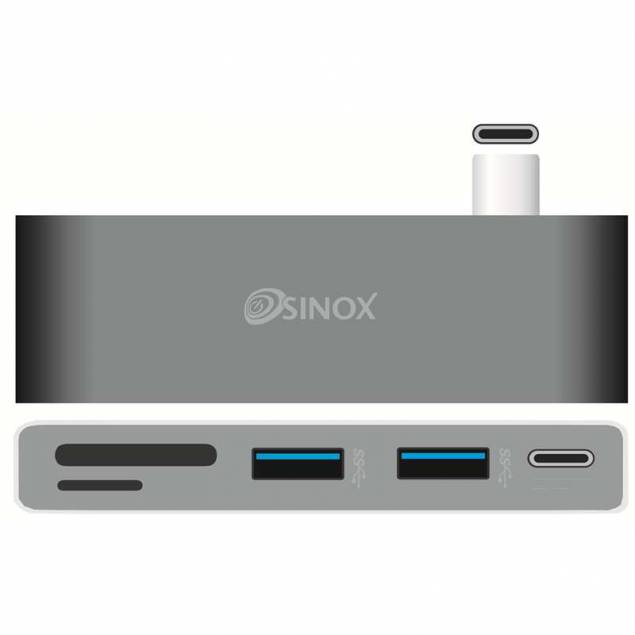 Sinox iMedia USB-C 5-in-1 hub SD, MicroSD, USB and USB-C hun