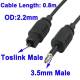 Toslink to 3.5mm digital audio connector 0.8m