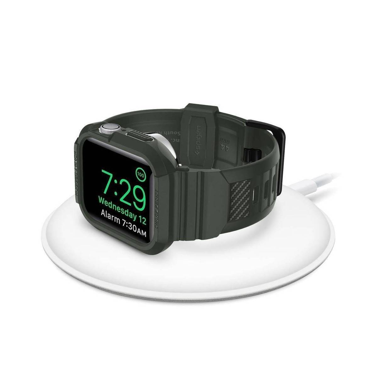 Spigen Rugged Armor Pro Designed for Apple Watch Band with Case for 44mm  Series 6/SE/5/4 - Military Green 