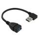 USB extends cable with angle 30cm black