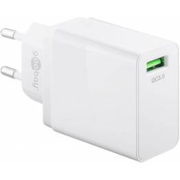 iPad / iPhone QC3.0 charger 18W from Goobay - white
