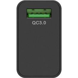  iPad / iPhone QC3.0 charger 18W from Goobay - Black