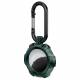 AirTag holder in extra protective silicone with carabiner - Green