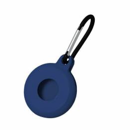 AirTag holder in silicone with carbine - Navy blue