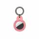 AirTag holder for key ring in hard-wearing protective plastic - Pink
