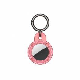 AirTag holder for key ring in hard-wearing protective plastic - Pink