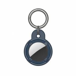 AirTag holder for key ring in hard-wearing protective plastic - Blue