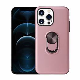 Smart iPhone 13 Pro cover 6.1" with 360° stand and magnet - Rose Gold