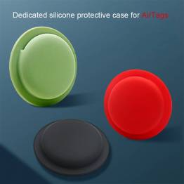 Self-adhesive AirTag holder in silicone - Dark green