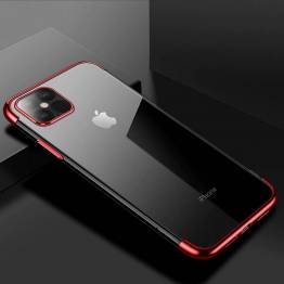  Clear Color cover for iPhone 12 mini - red