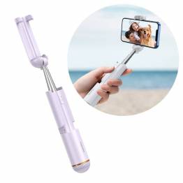 Baseus mini selfie stick with Bluetooth remote control - Purple