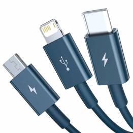  Baseus Superior 3-in-1 USB cable Lightning, MicroUSB and USB-C - blue