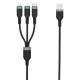 WiWU multi charger and data cable USB to Lightning, MicroUSB and USB-C