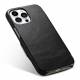Exclusive iPhone 13 Pro Max cover w flap in genuine leather iCarer - Black