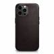 Exclusive iPhone 13 Pro cover in genuine leather iCarer - Dark