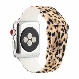  Apple Watch strap in silicone 38/40/41mm - Leopard fur print