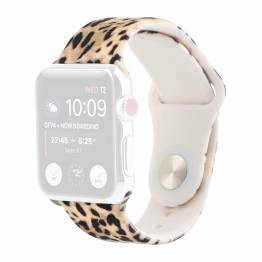 Apple Watch strap in silicone 38/40/41mm - Leopard fur print