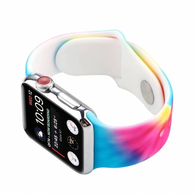 Apple Watch strap in silicone 38/40 / 41mm - Batik multicolored