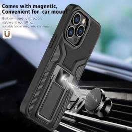  Magnetic iPhone 13 Pro craftsman cover 6.1" w kickstand - Black