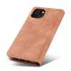 iPhone 13 Pro Max cover w flap, card slots in art leather -Light brown