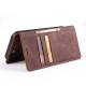 iPhone 13 Pro cover w flap, card slots - artificial leather -Dark brown