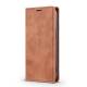 iPhone 13 Pro cover w flap, card slots - artificial leather - Light brown