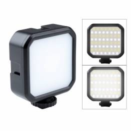 Photo light with battery and adjustable brightness for DSLR and rack