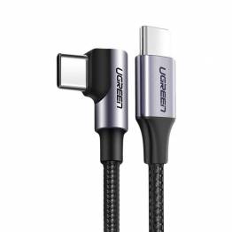 Ugreen USB-C charging cable with bend 2m - 60W PD - black woven