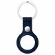 ESR AirTag holder for keychain in imitation leather - Navy blue