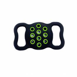AirTag holder for pets in silicone - Black/Green