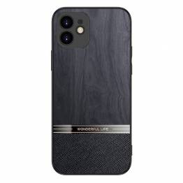 Shang Rui iPhone 11 cover with wood pattern - black