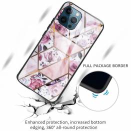 iPhone 12 / 12 Pro cover with marble pattern - Rose