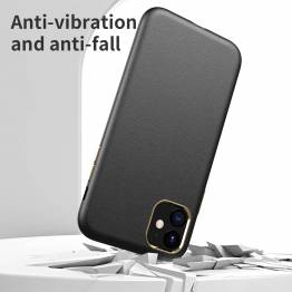  Stylish iPhone 11 cover with leather look - Black