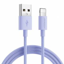 Joyroom USB for Lightning cable - woven purple