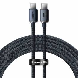  Baseus Crystal Shine hardened woven USB-C cable - 100W - 2m - Black