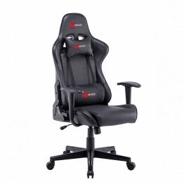 Sinox gaming chair in black with red stitching for experienced