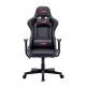 Sinox gaming chair in black with red stitching for experienced