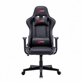  Sinox gaming chair in black with red stitching for experienced