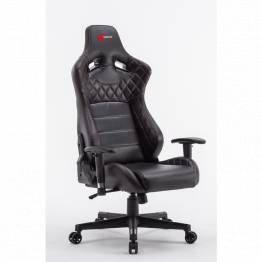 Sinox gaming chair in black with red stitching for pro