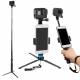 Selfie stick and tripod for GoPro / action cameras with mobile holder