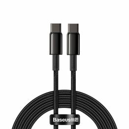 Baseus Tungsten Gold hardened woven USB-C cable - 100W - 2m - Black