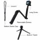 PULUZ selfie stick and tripod for GoPro, DJI and other action cameras