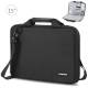 HAWEEL 15-16" MacBook Case w accessory compartment and carrying strap - Black